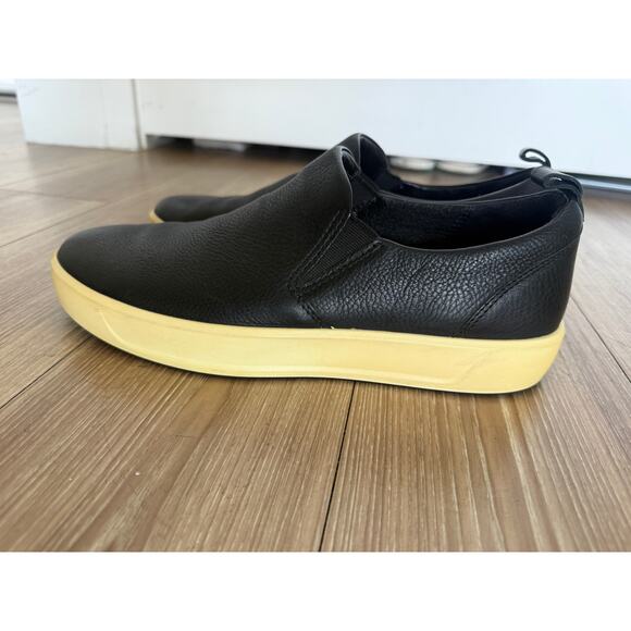 ECCO Soft 7 Mens Black Leather Slip On Sneakers Size 43 EU 9-9.5 US NWOB main image 2